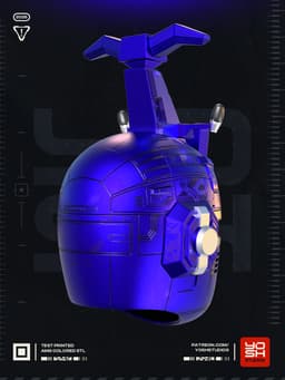 Blue BeetleBorg Helmet 3D Printer STL 3d model