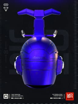 Blue BeetleBorg Helmet 3D Printer STL 3d model
