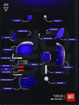 Blue BeetleBorg Helmet 3D Printer STL 3d model