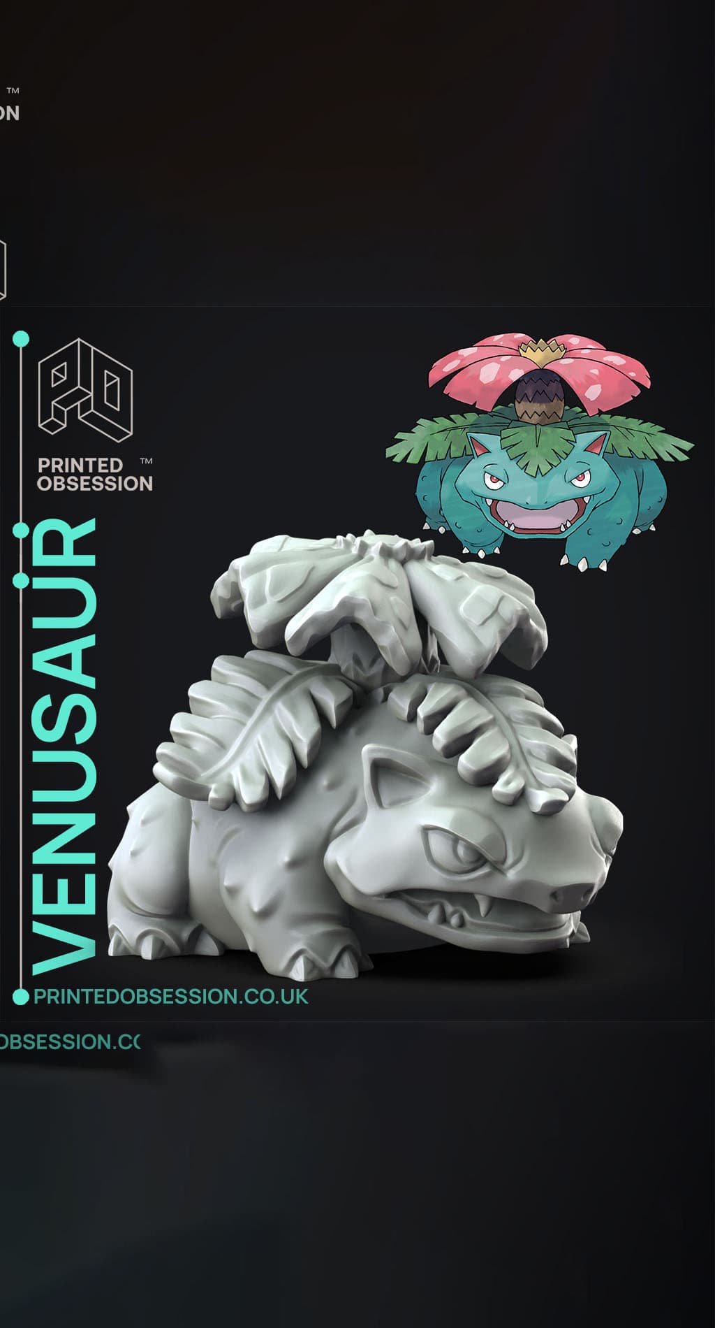 Venusaur - Pokemon - Fan Art 3d model