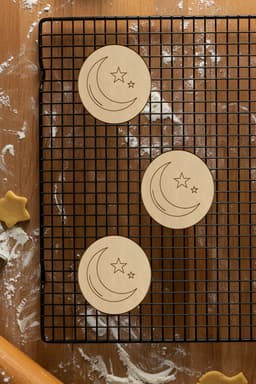Moon Star Cookie Cutter, Biscuit Cutter 3d model