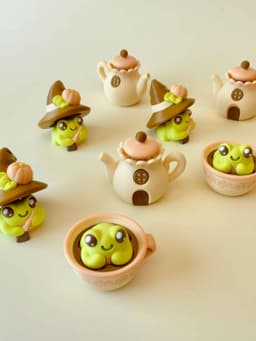 Witch Frog Clicker Keychain Fidget Toy 3d model