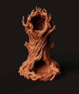 Ancient Tree Dice Tower STL | DnD 3D Print | Runic Forest 3d model
