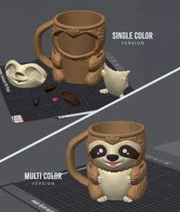 Sammy, the Ice Pint Holding Sloth 3d model