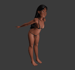 Nani Preparing to Dive v2 3d model