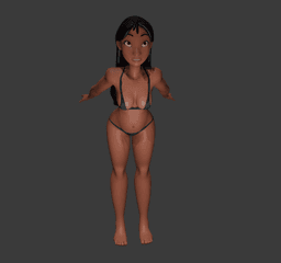 Nani Preparing to Dive v2 3d model