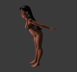 Nani Preparing to Dive v2 3d model