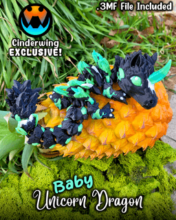 Baby Unicorn Dragon 3d model