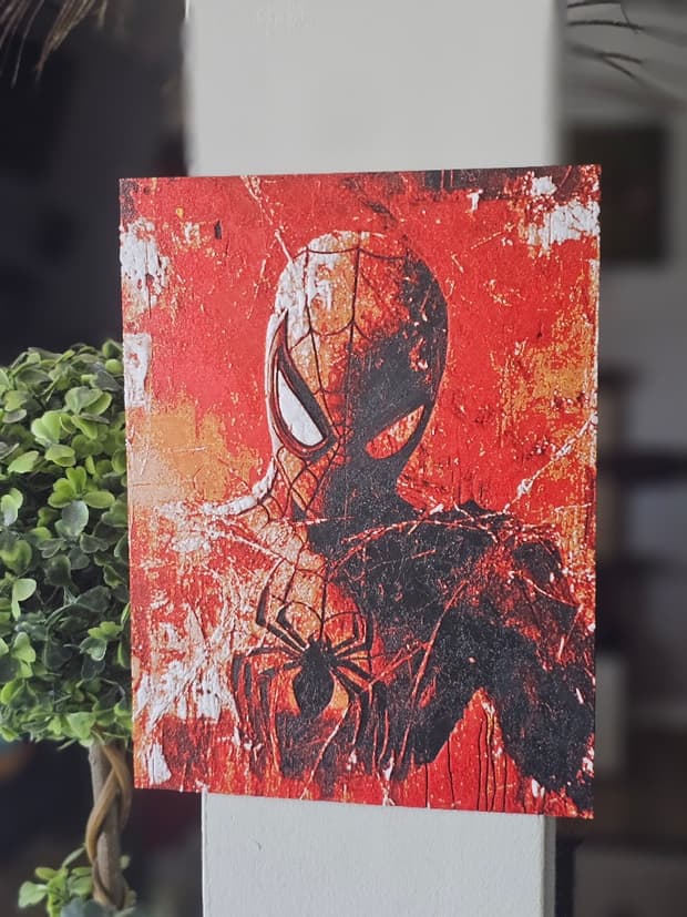 Spiderman 3D Textured Art Hueforge 3d model