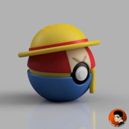 Monkey D Luffy Pokeball 3d model