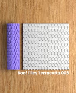 Collection Red | Roof Tiles Terracotta 008 | Polymer Clay Seamless Texture Roller 3d model