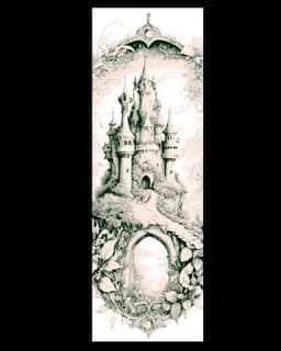 High Fantasy Depictions of multi-spired castles - Set of bookmars 3d model