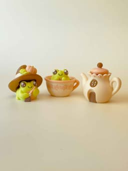 Teacup Frog Clicker Keychain Fidget Toy 3d model