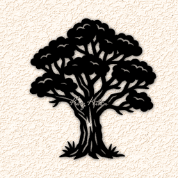 oak tree wall art home decor 3d model