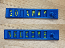 Welcome Word Swap Sign 3d model