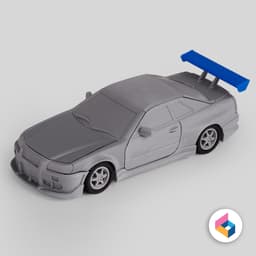 Nissan Skyline GT-R R34 – Foldable Model 3d model