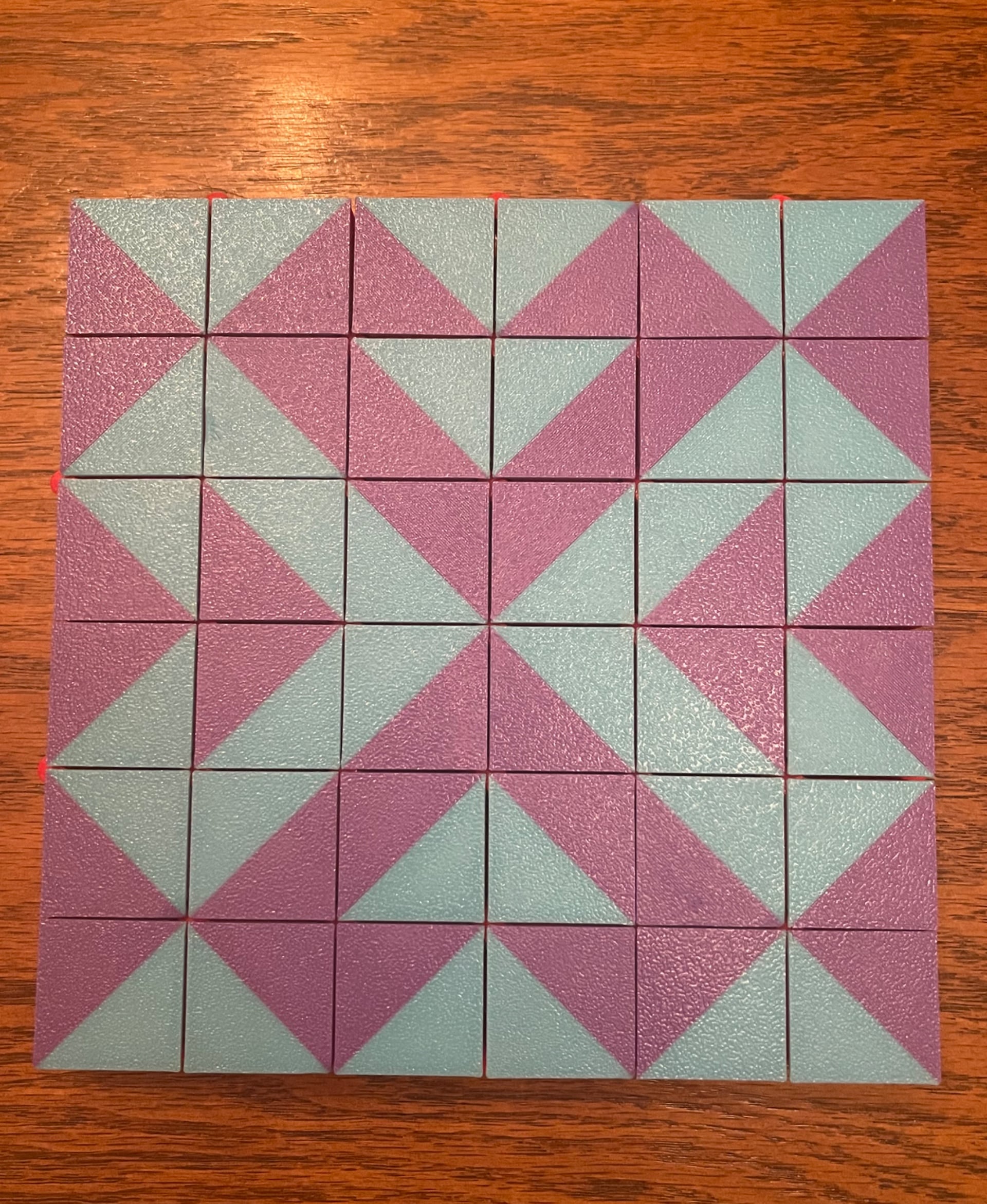 Hearts with 30mm tiles on 6x6 frame.