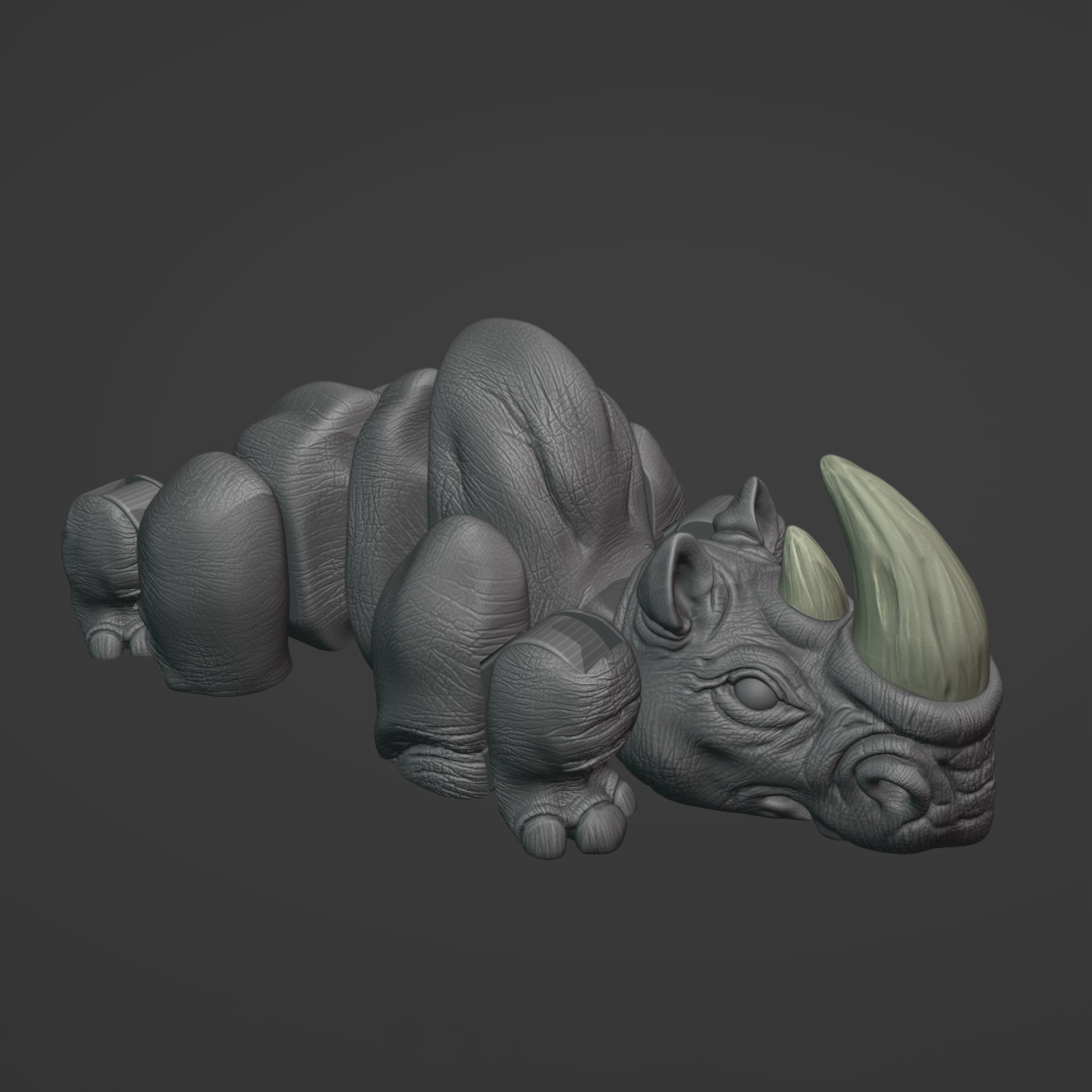 Armored Rhino 3d model