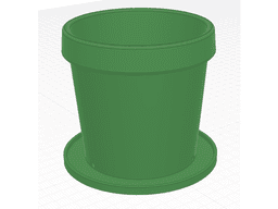 Simple planter pot 3d model