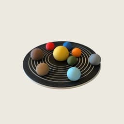 Solar System Fridge Magnet 3d model