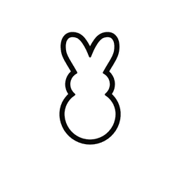 Easter Bunny Peep Cookie Cutter STL File - 4 inches 3d model