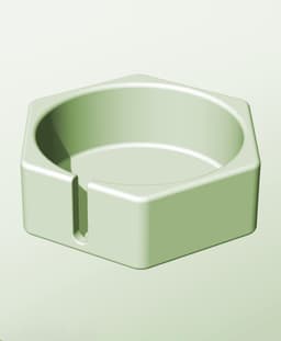 CH128-50-S Modular slotted component container modern decor 3d model