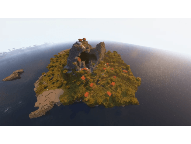 Minecraft Cliff Island II 3d model