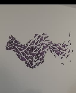 Geometric cat wall art 3d model