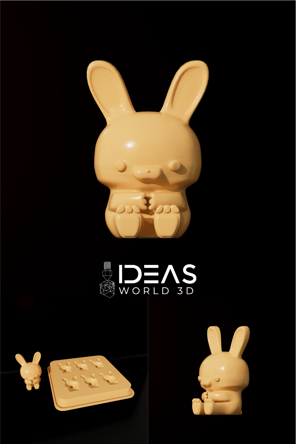 Bunny Ice Cube Mold 3d model
