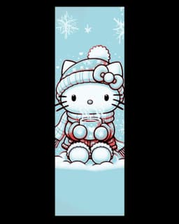Hello Kitty Fanart - Blue and Pink Set of Bookmarks 3d model
