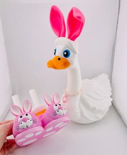 Bunny Slippers & Ears Goose Gear for Porch Goose 3d model