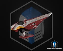 Delta 7 Jedi Starfighter Kit Card - 3D Print Files 3d model