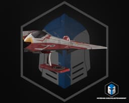 Delta 7 Jedi Starfighter Kit Card - 3D Print Files 3d model