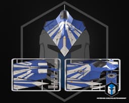 Delta 7 Jedi Starfighter Kit Card - 3D Print Files 3d model