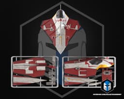 Delta 7 Jedi Starfighter Kit Card - 3D Print Files 3d model