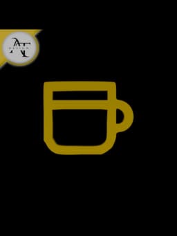Simple Coffee Cup Symbol - 2D Art 3d model