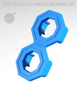 Raised Dual Snap (DS Part B) 3d model