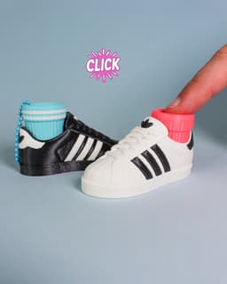 Superstar Inspired Sneaker Fidget Clicker Keychain 3D Print 3MF 3d model