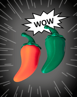 Floppy Jalapeno - PexPeppers 3d model