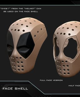 Deadpool helmet 3d model