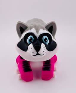 Raccoon Roller Skate Flexi 3d model