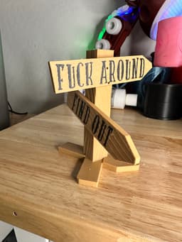 F.A.F.O. INTERSECTION SIGN 3d model