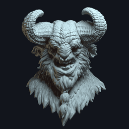 The Faun v1 Action Figure Head 3d model