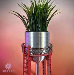 Water Tower Planter 3d model