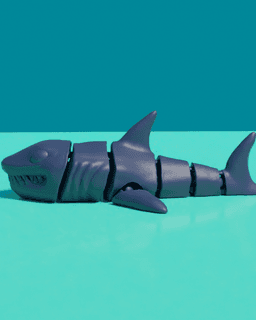 SIMPLE FLEXI SHARK - SUPPORT FREE - PRINT IN PLACE 3d model