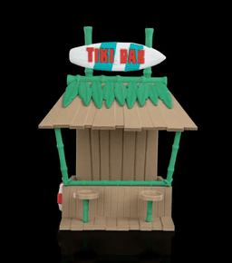 tiki bar bird feeder 3d model