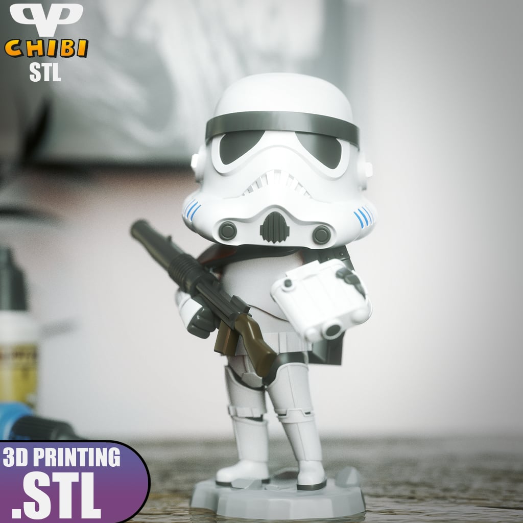 Sandtrooper Chibi STL for 3D Printing ChibiSTL 3DXM 3d model
