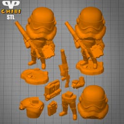 Sandtrooper Chibi STL for 3D Printing ChibiSTL 3DXM 3d model