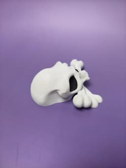 Alien Skull and Crossbones Fridge Magnet 3d model