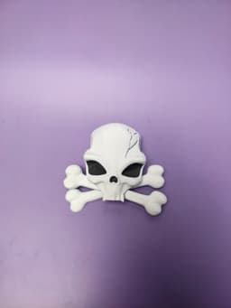 Alien Skull and Crossbones Fridge Magnet 3d model
